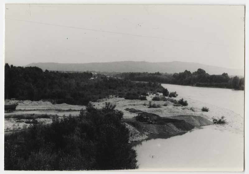 Fiume Isonzo, Gorizia. Panorama cantiere di bonifica